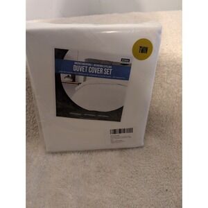 Utopia Bedding Twin White Microfiber Duvet Cover Set w/ Pillow Sham, 2pc